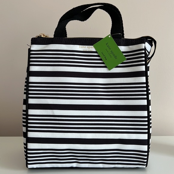Kate Spade New York Black Stripe Lunch bag and Thermal mug set - Picture 4 of 9
